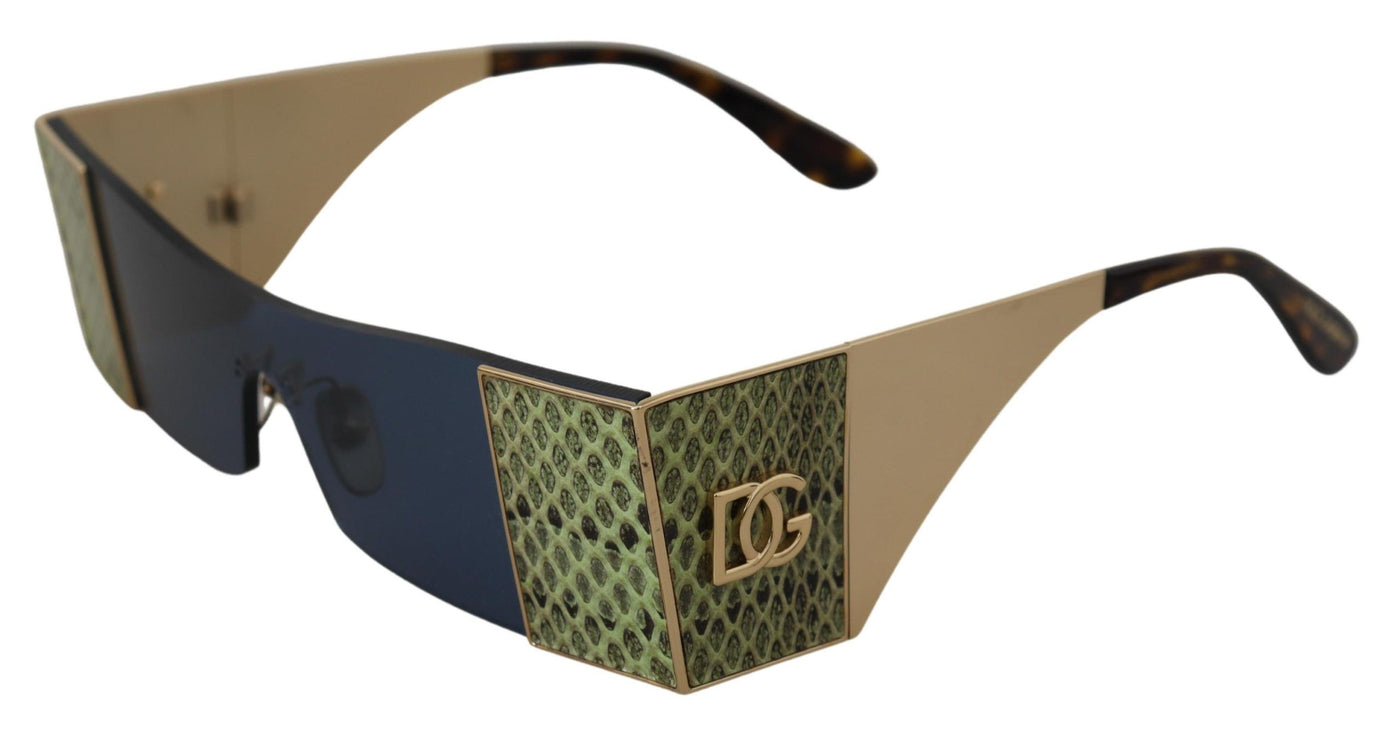 Gold Metal Rectangle Shades DG2263 Sunglasses