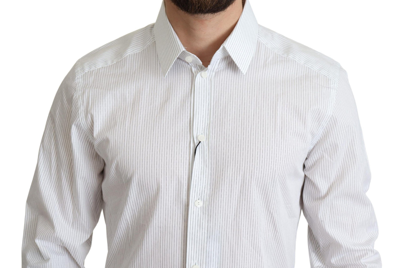 White Stripes Cotton Formal Dress Shirt