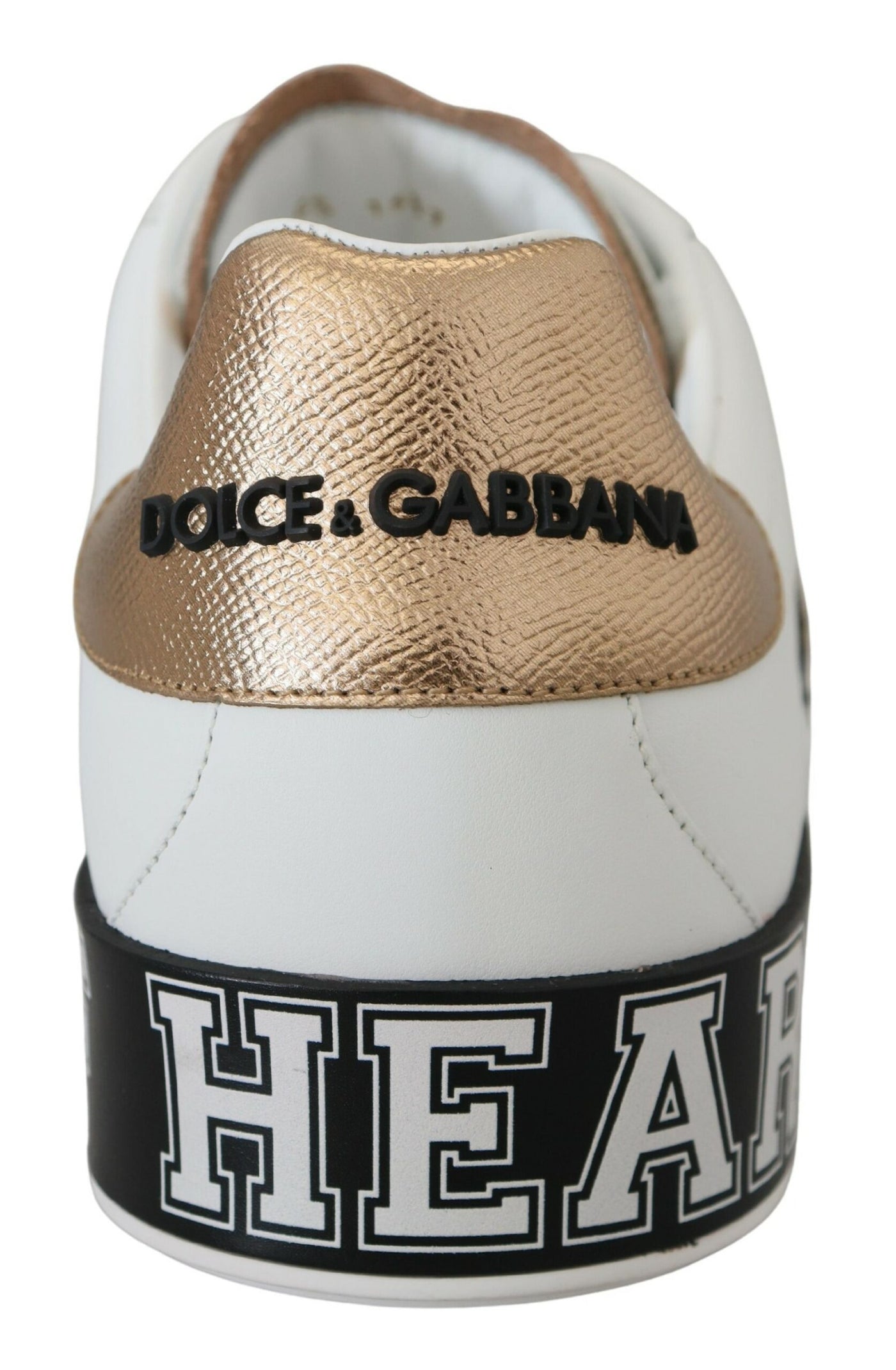 White Leather Sport DG Sequined Sneakers