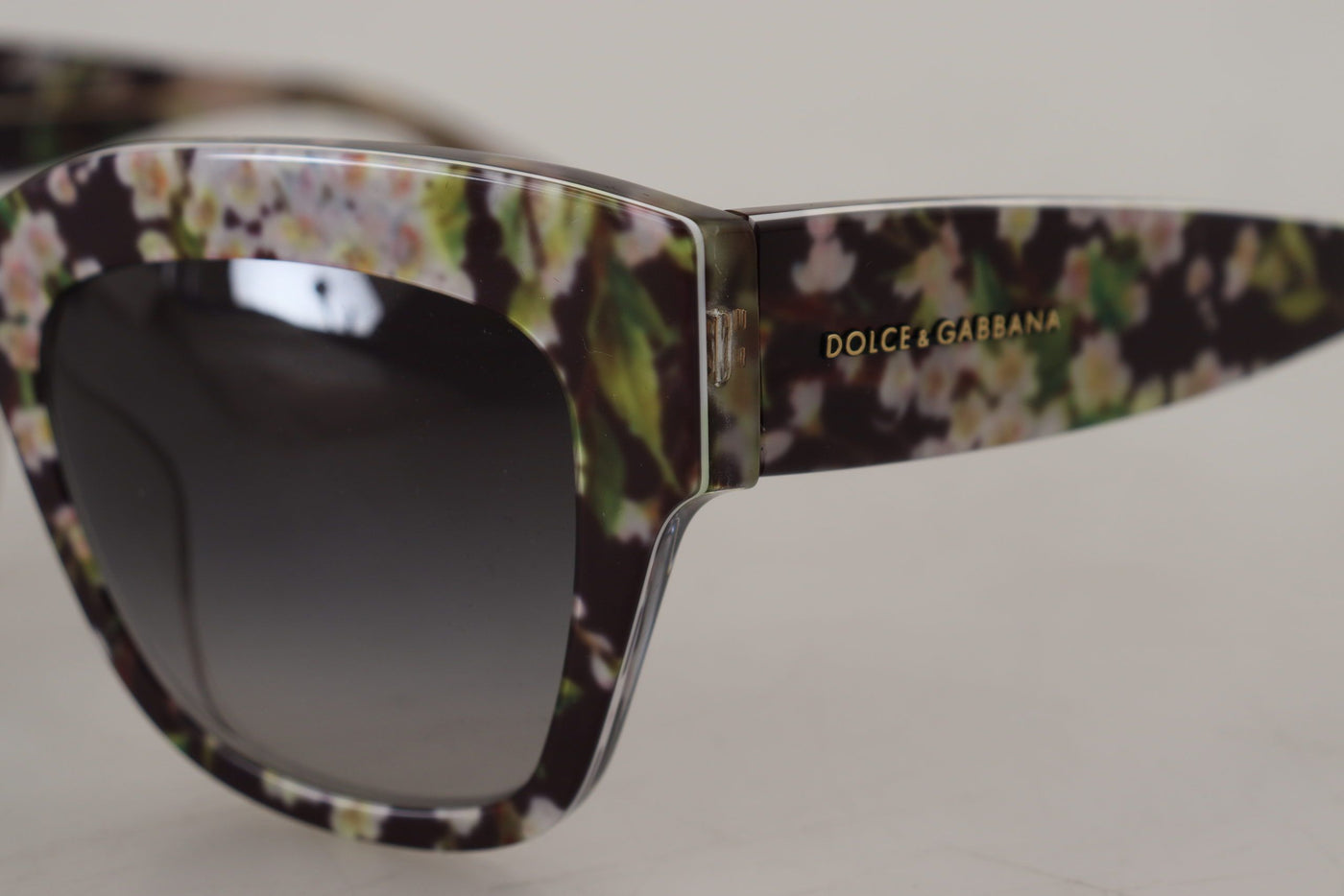 Black Floral Acetate Rectangle Shades DG4231F Sunglasses