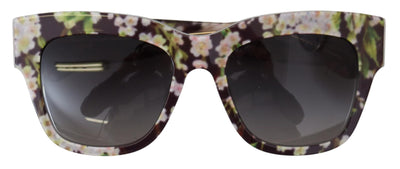 Black Floral Acetate Rectangle Shades DG4231F Sunglasses