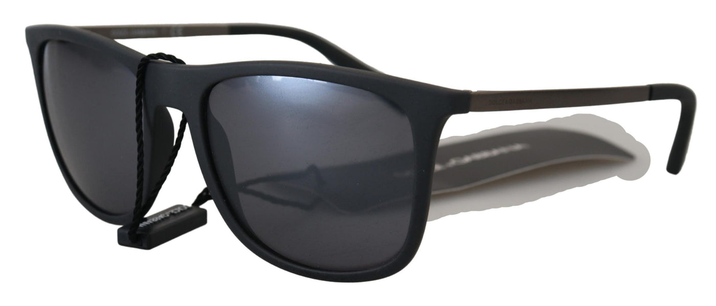 Black Rubber Full Rim Eyewear Unisex Sunglasses