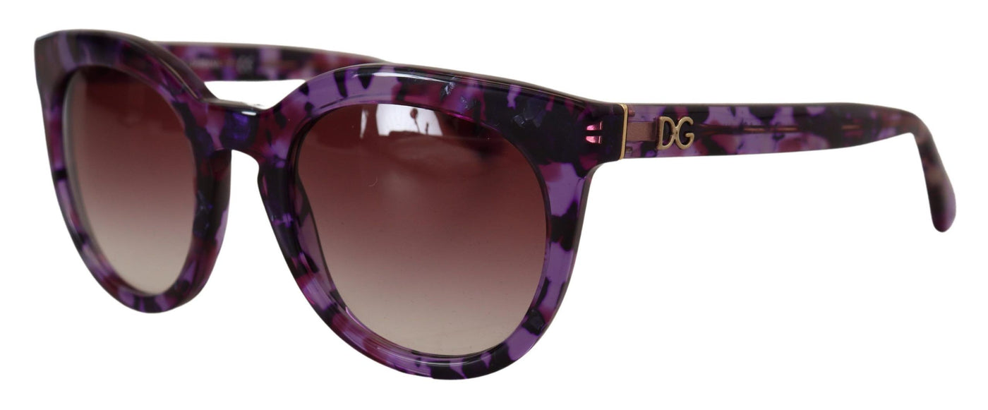 Purple Tortoise Oval Full Rim Eyewear DG4249 Sunglasses