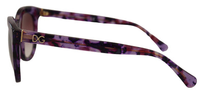 Purple Tortoise Oval Full Rim Eyewear DG4249 Sunglasses