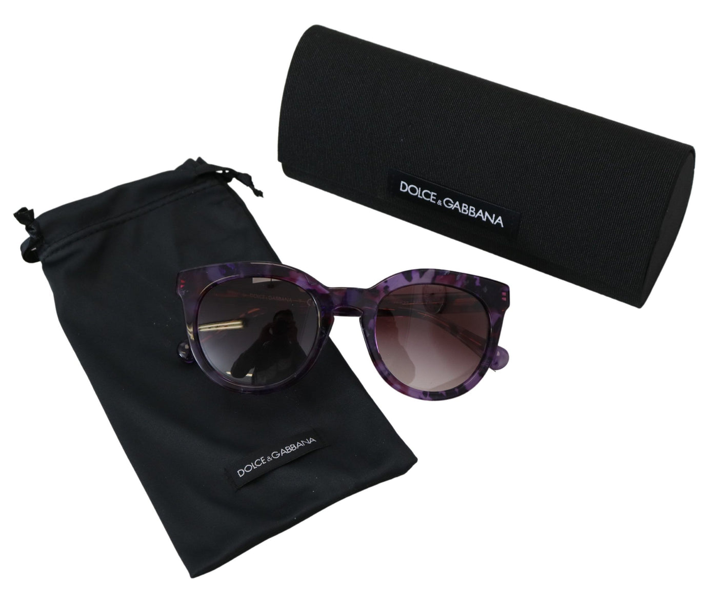 Purple Tortoise Oval Full Rim Eyewear DG4249 Sunglasses