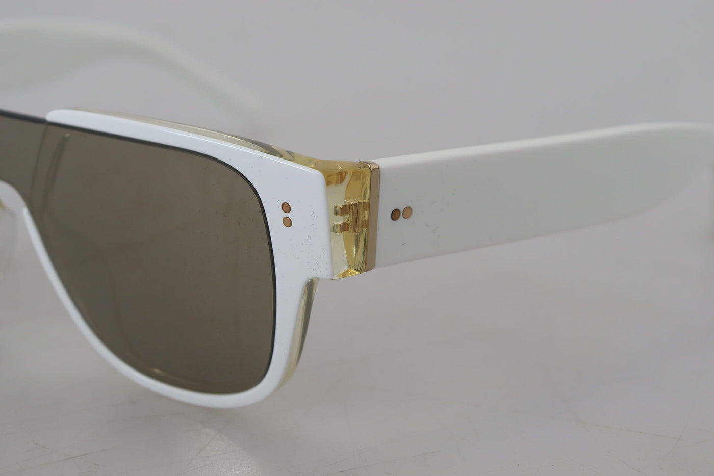 White Acetate Full Rim Frame Shades DG4356F Sunglasses