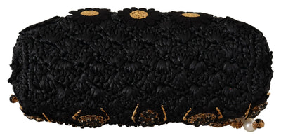 Black Woven Tassel Gold Baroque Crystals VANDA Bag