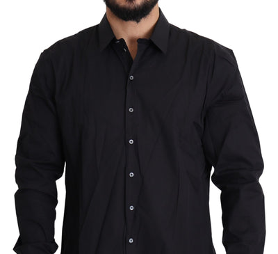 Black Cotton Stretch Dress SICILIA Shirt