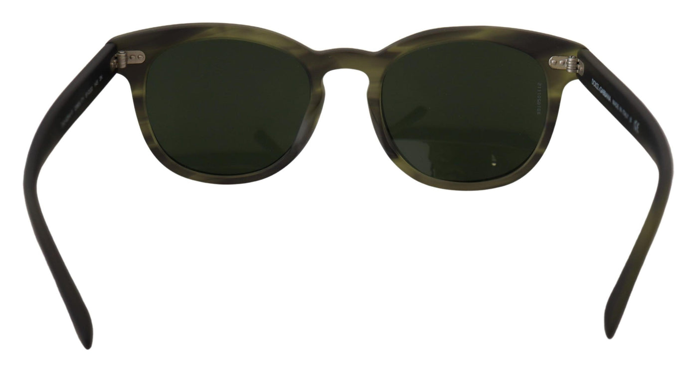 Green Havana Frame Green Lens Unisex Sunglasses