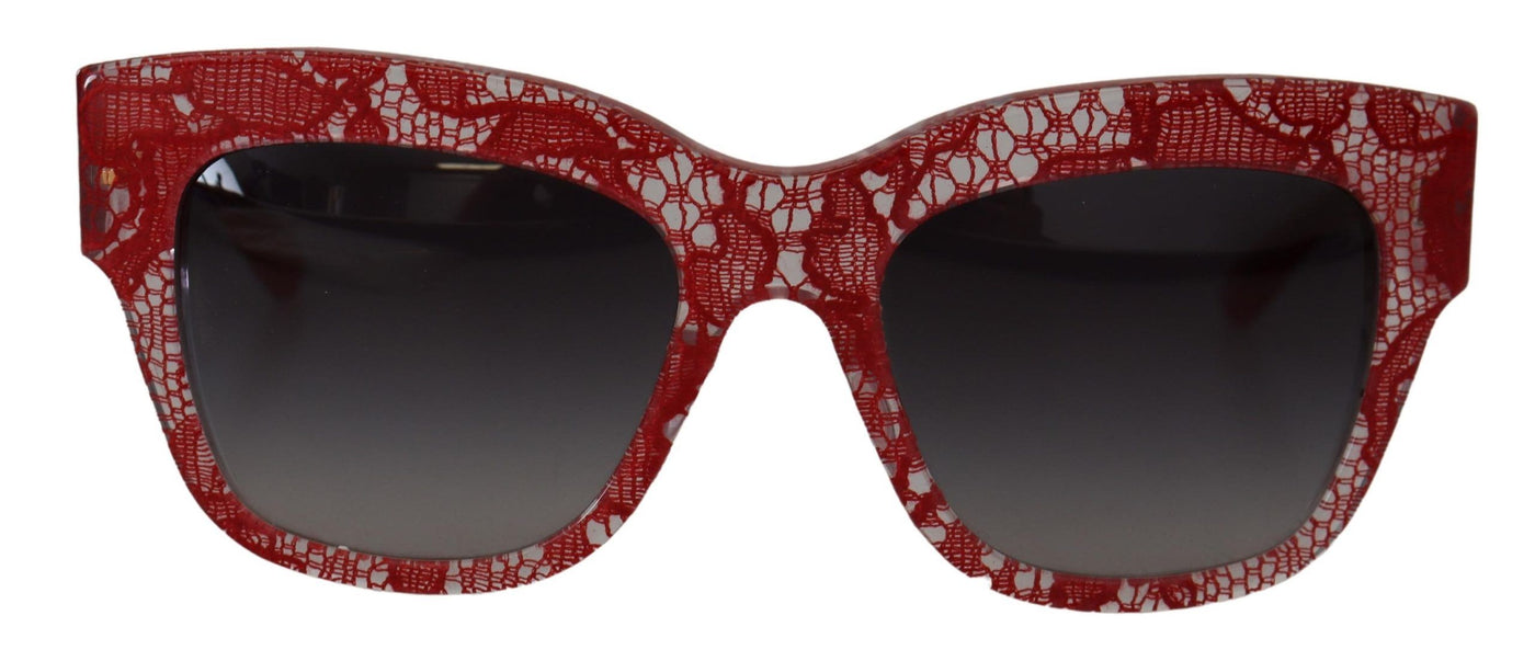 Red Lace Acetate Rectangle Shades DG4231Sunglasses