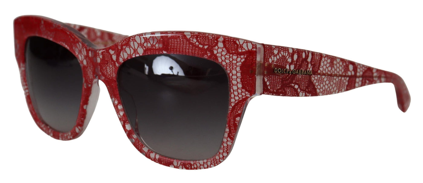 Red Lace Acetate Rectangle Shades DG4231Sunglasses