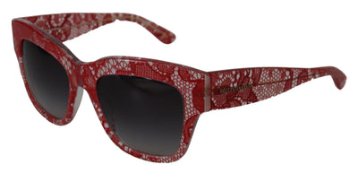 Red Lace Acetate Rectangle Shades DG4231Sunglasses