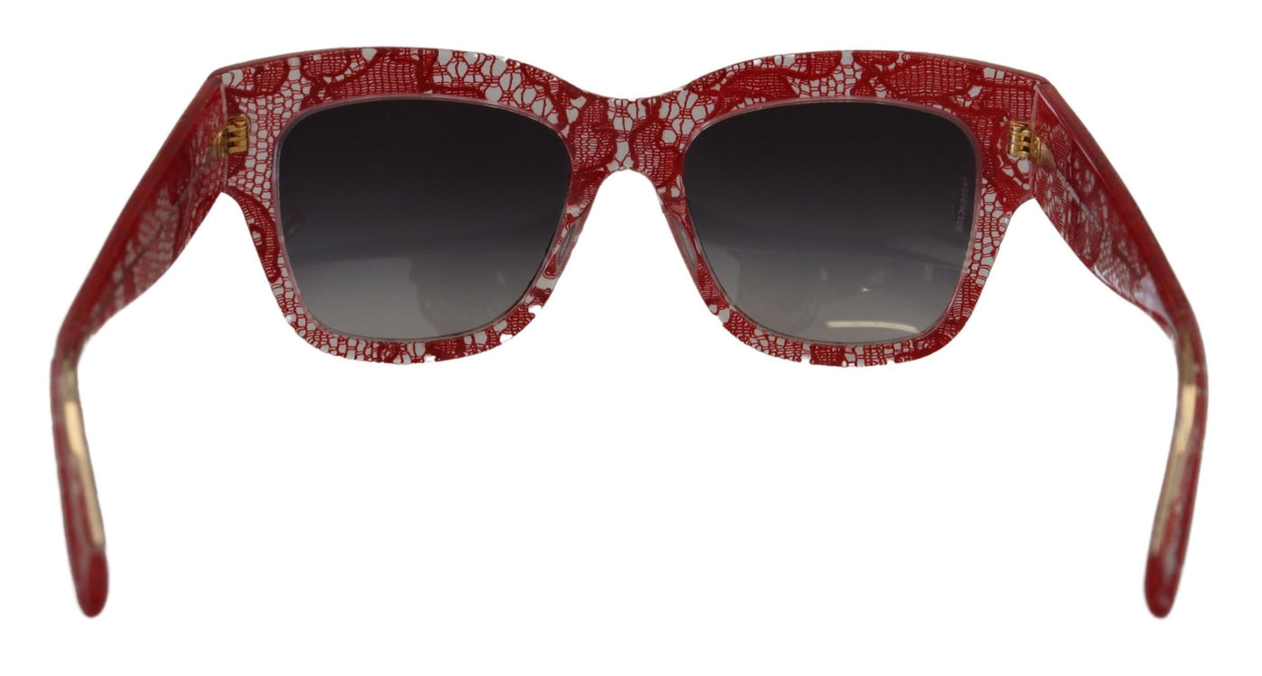 Red Lace Acetate Rectangle Shades DG4231Sunglasses