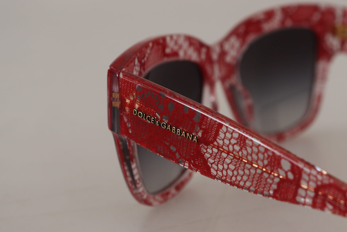 Red Lace Acetate Rectangle Shades DG4231Sunglasses