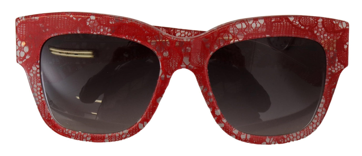 Red Lace Acetate Rectangle Shades DG4231Sunglasses