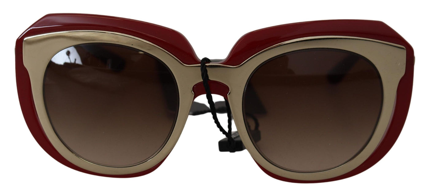 Red Full Rim Gradient Lens Frame Sunglasses