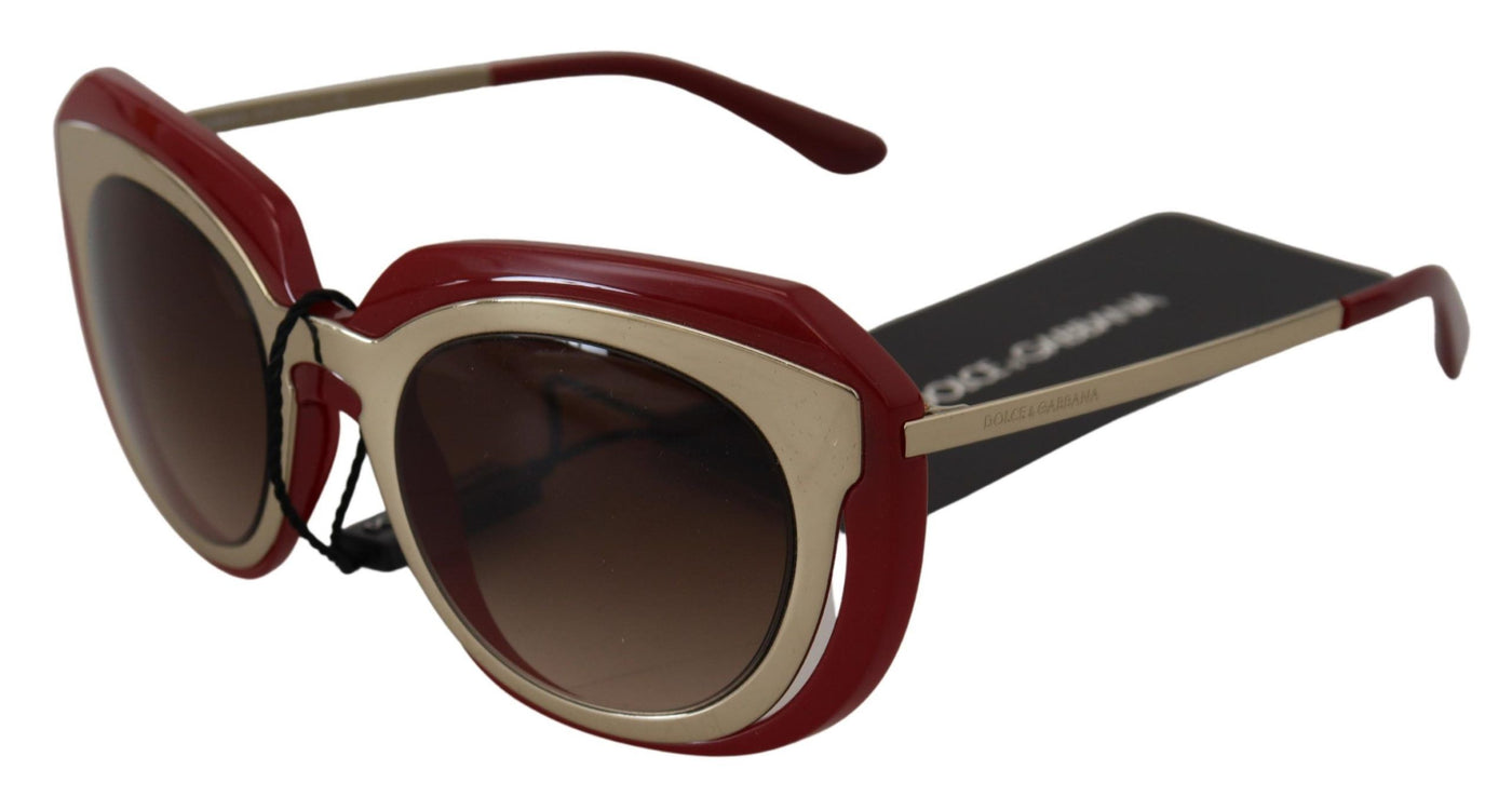 Red Full Rim Gradient Lens Frame Sunglasses