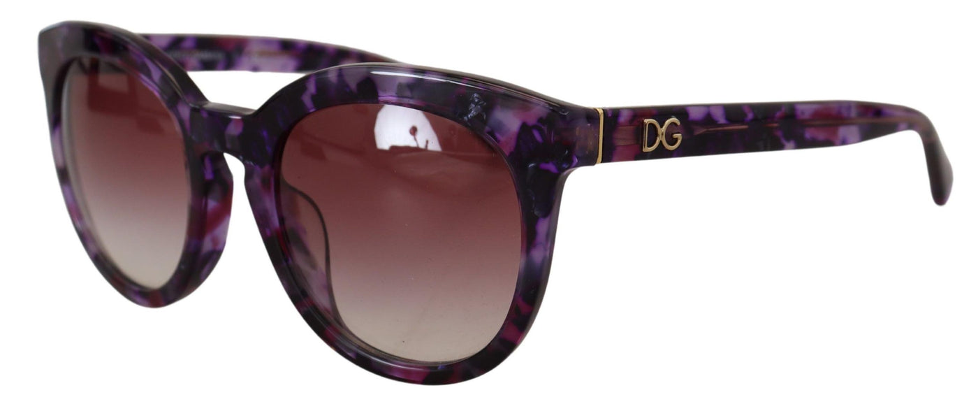 Purple Tortoise Oval Full Rim Eyewear DG4249F Sunglasses