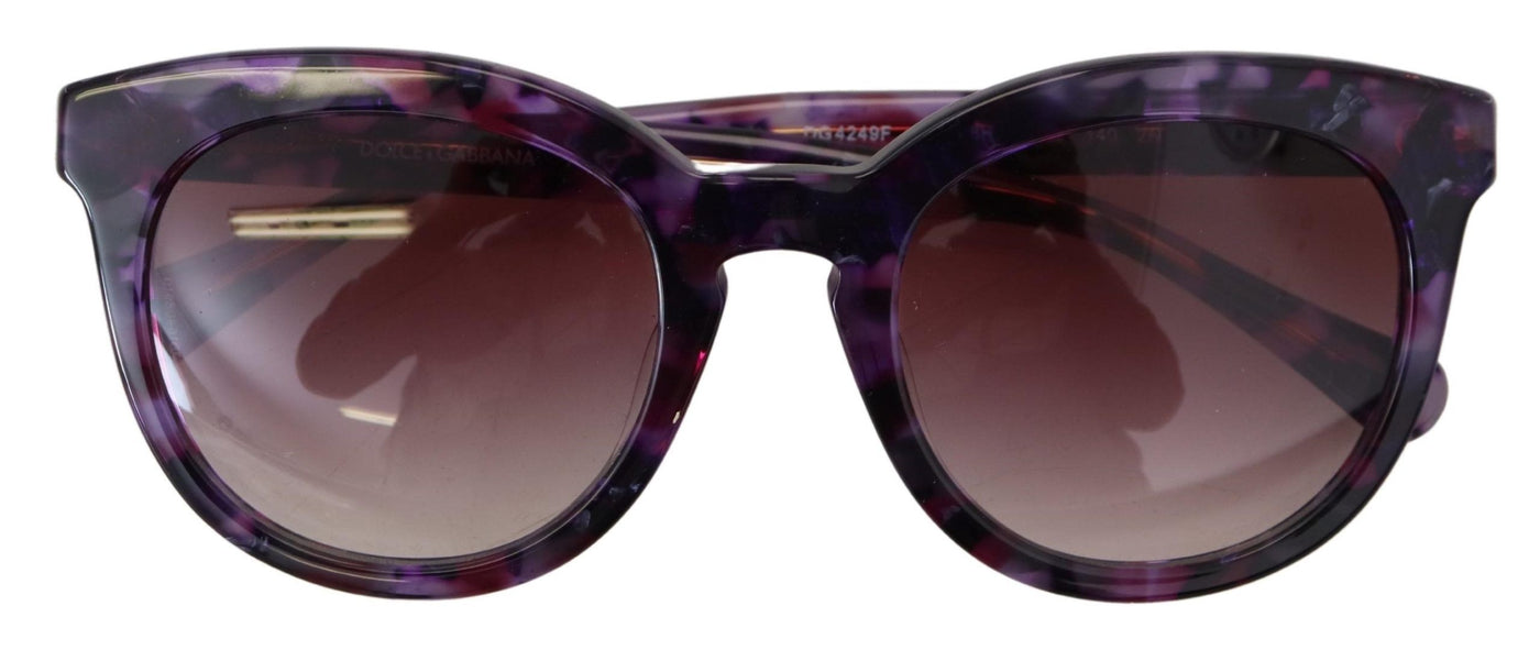 Purple Tortoise Oval Full Rim Eyewear DG4249F Sunglasses