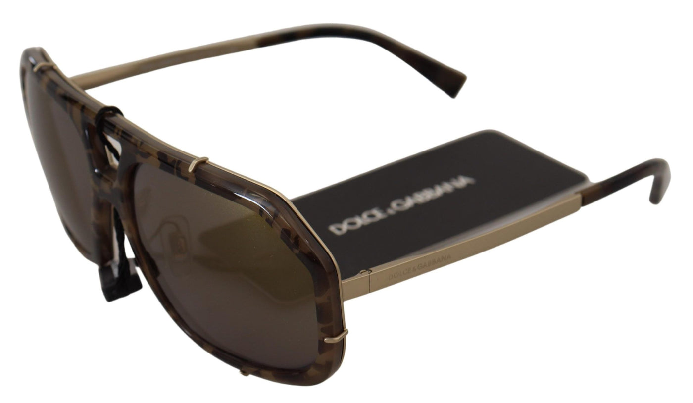 Brown Camo Metal Matte Mirror Lens DG2167 Sunglasses