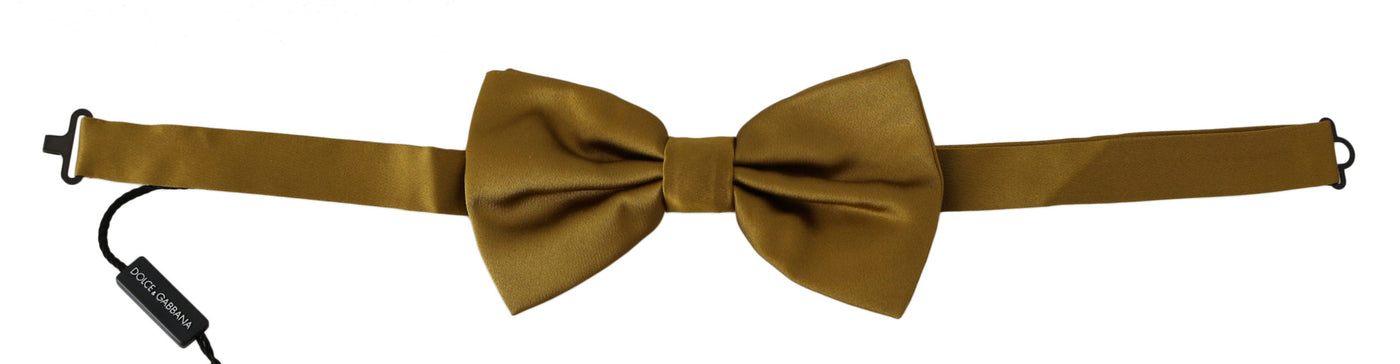 Yellow Mustard 100% Silk Butterfly Papillon Men Bow Tie