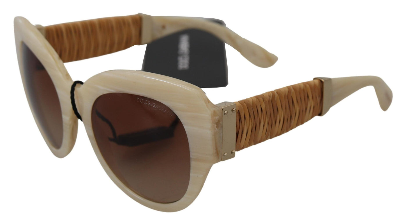 Beige Acetate Full Rim Brown Lense DG4294 Sunglasses