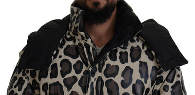 Multicolor Leopard Parka Coat Winter Jacket