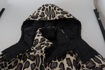 Multicolor Leopard Parka Coat Winter Jacket