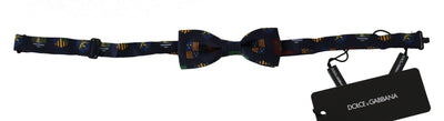 Blue Flags 100% Silk Adjustable Neck Papillon Men Bow Tie