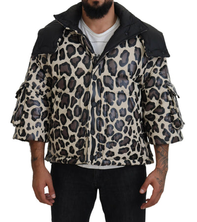 Multicolor Leopard Parka Coat Winter Jacket