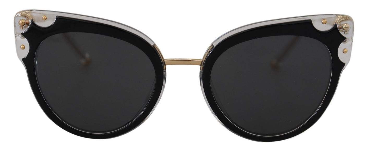 Black Grey Acetate Gold Frame Cat Eye DG4340 Sunglasses