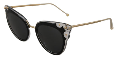 Black Grey Acetate Gold Frame Cat Eye DG4340 Sunglasses