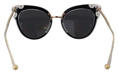 Black Grey Acetate Gold Frame Cat Eye DG4340 Sunglasses