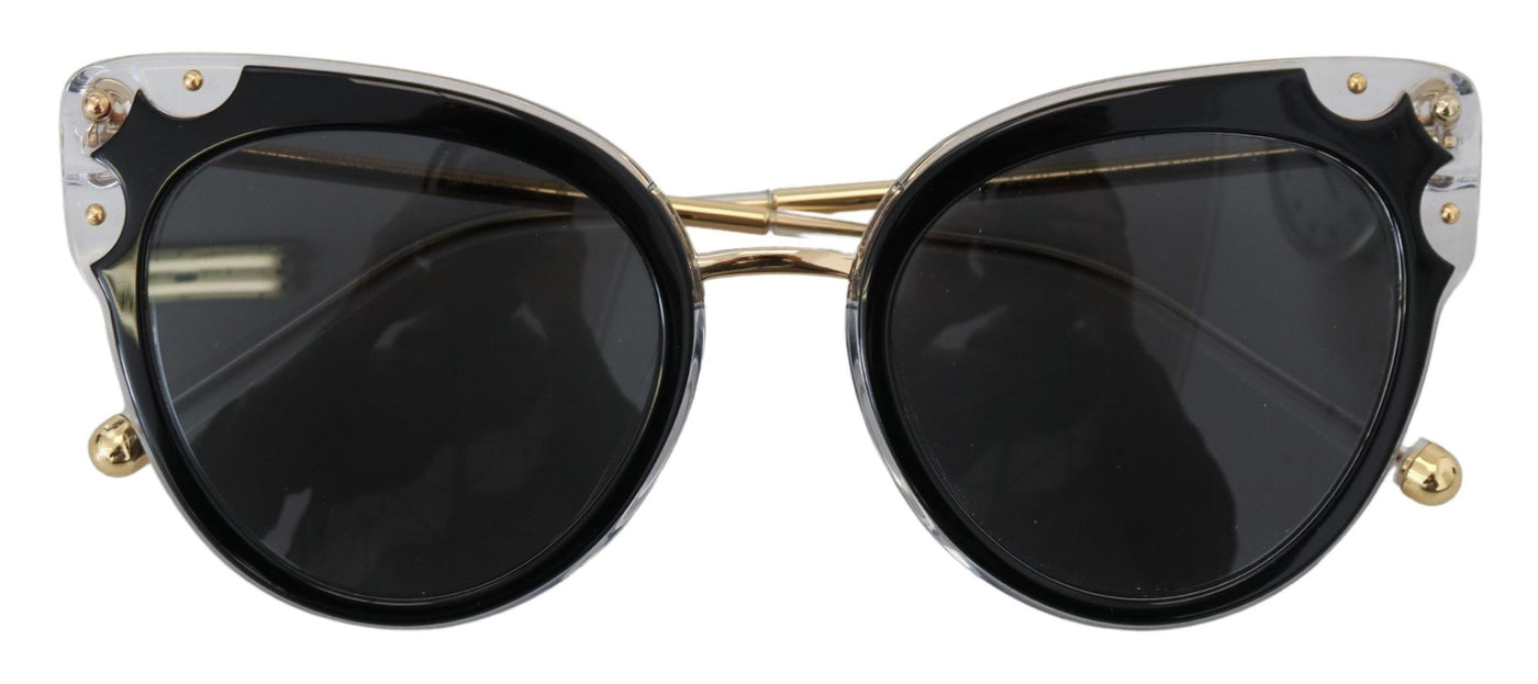 Black Grey Acetate Gold Frame Cat Eye DG4340 Sunglasses