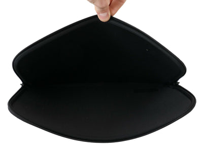 Black Padded Pouch Bag Zipper Cover Sleeve Case