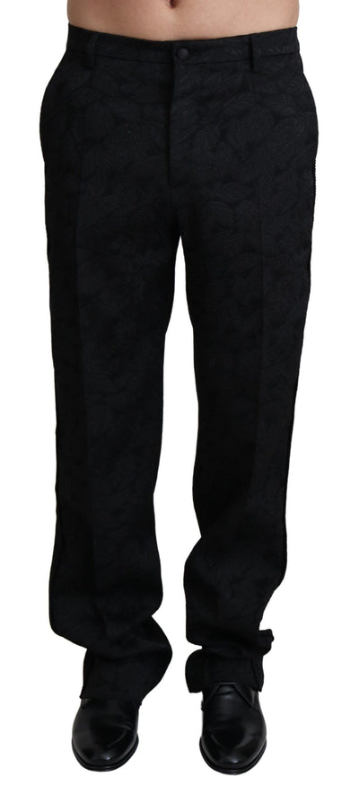 Black Jaquard Formal Men Trouser Pants