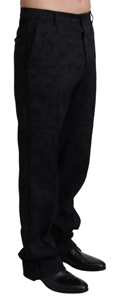 Black Jaquard Formal Men Trouser Pants