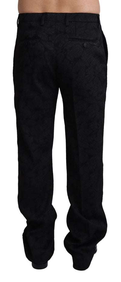 Black Jaquard Formal Men Trouser Pants