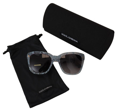 Blue Lace Acetate Rectangle Shades DG4226 Sunglasses