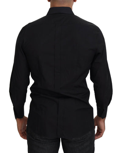 Black GOLD Cotton Collared Long Sleeve Shirt