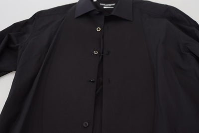 Black GOLD Cotton Collared Long Sleeve Shirt