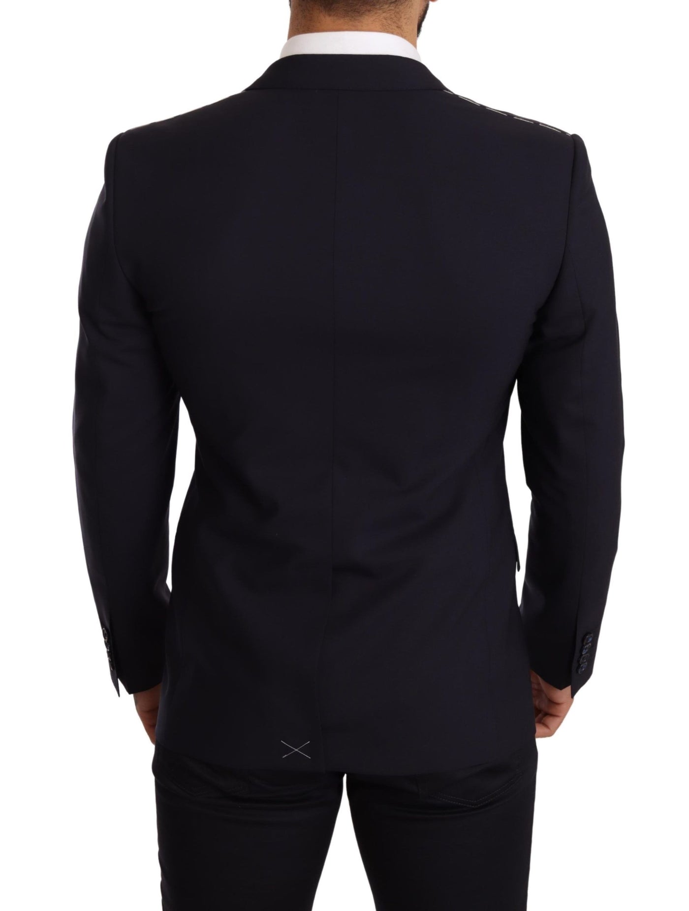 Navy Blue Wool Slim Fit MARTINI Blazer