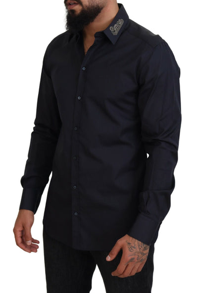 Blue AMORE Slim Fit Cotton GOLD Shirt