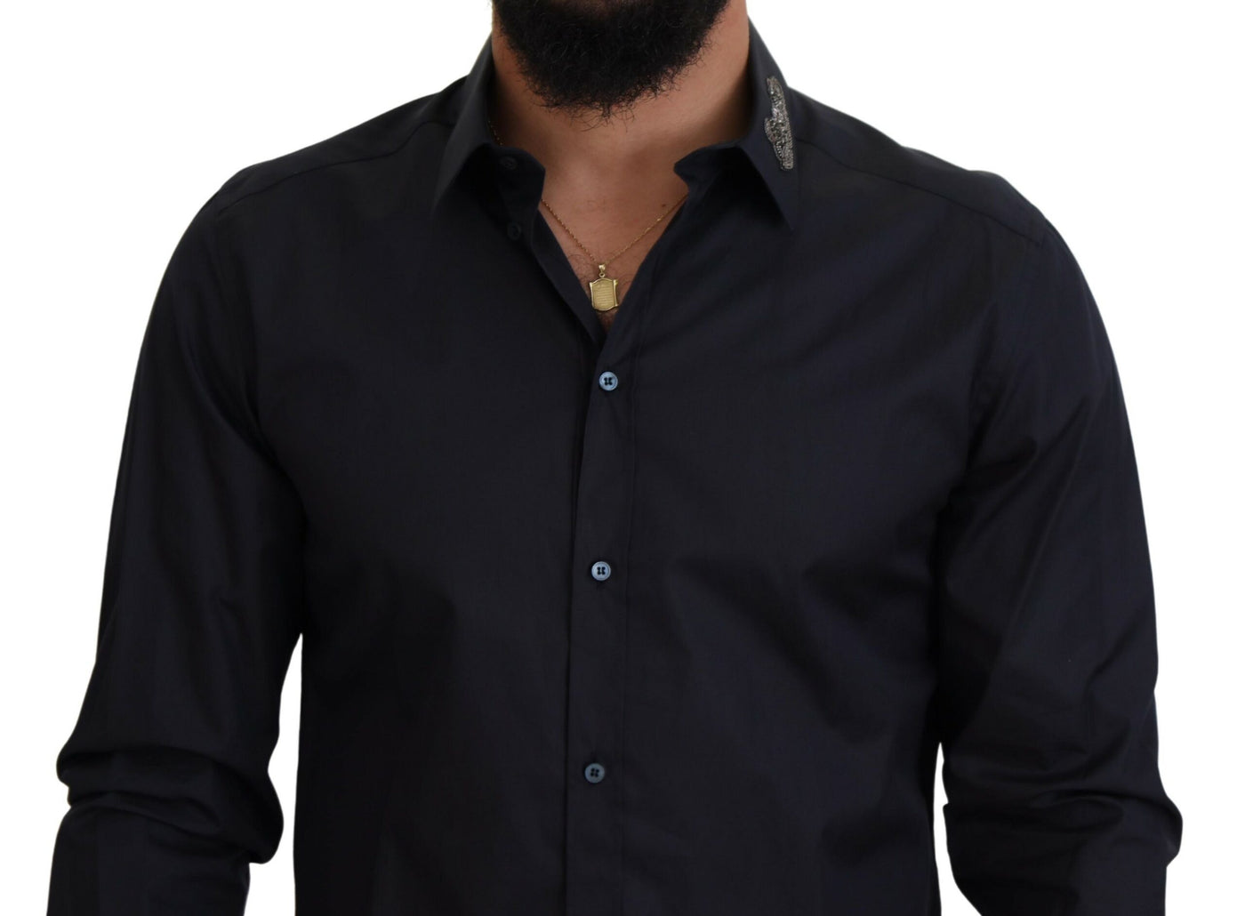 Blue AMORE Slim Fit Cotton GOLD Shirt