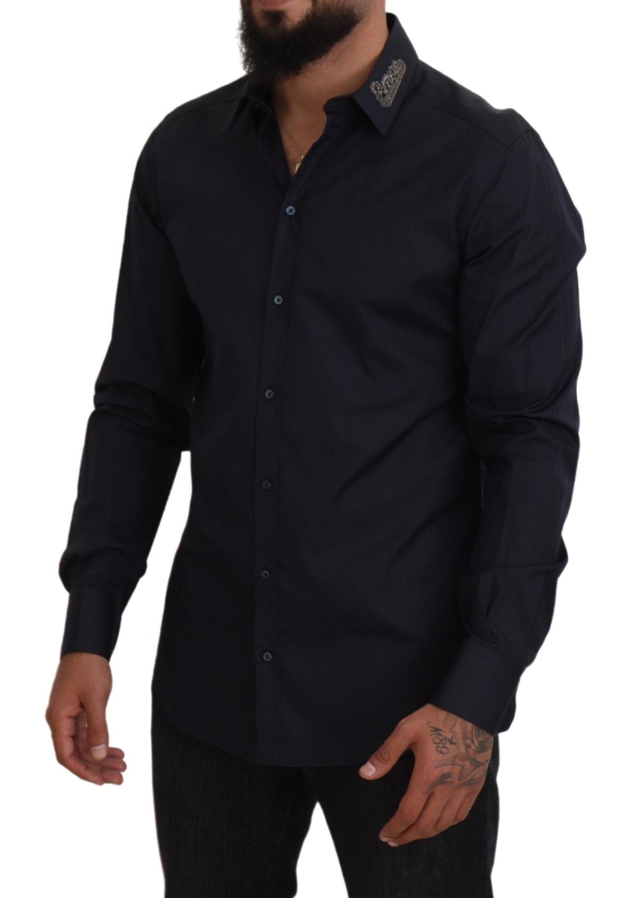 Blue AMORE Slim Fit Cotton GOLD Shirt