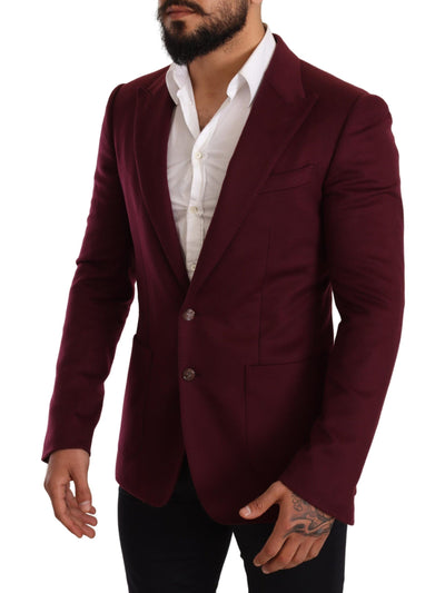 Maroon Cashmere Slim Fit Coat Jacket Blazer