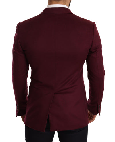 Maroon Cashmere Slim Fit Coat Jacket Blazer