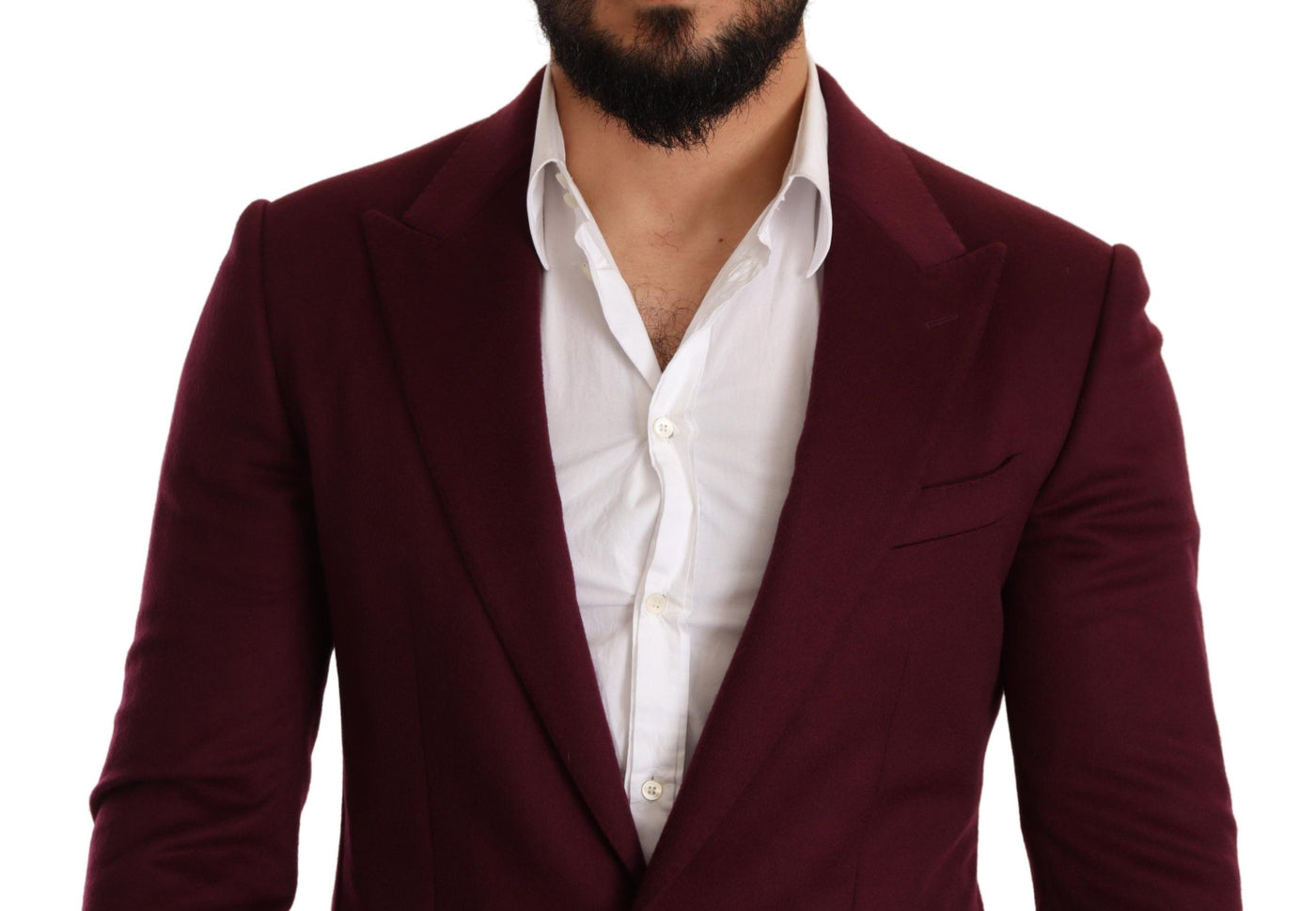 Maroon Cashmere Slim Fit Coat Jacket Blazer