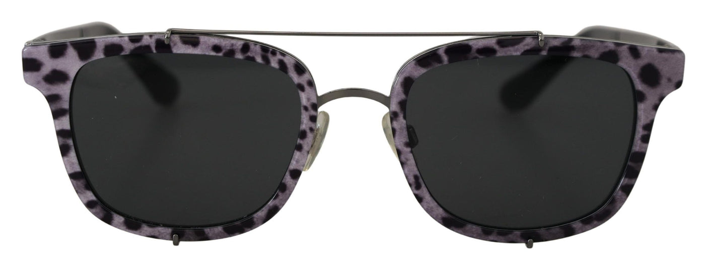 Purple Leopard Metal Frame Women Shades DG2175 Sunglasses