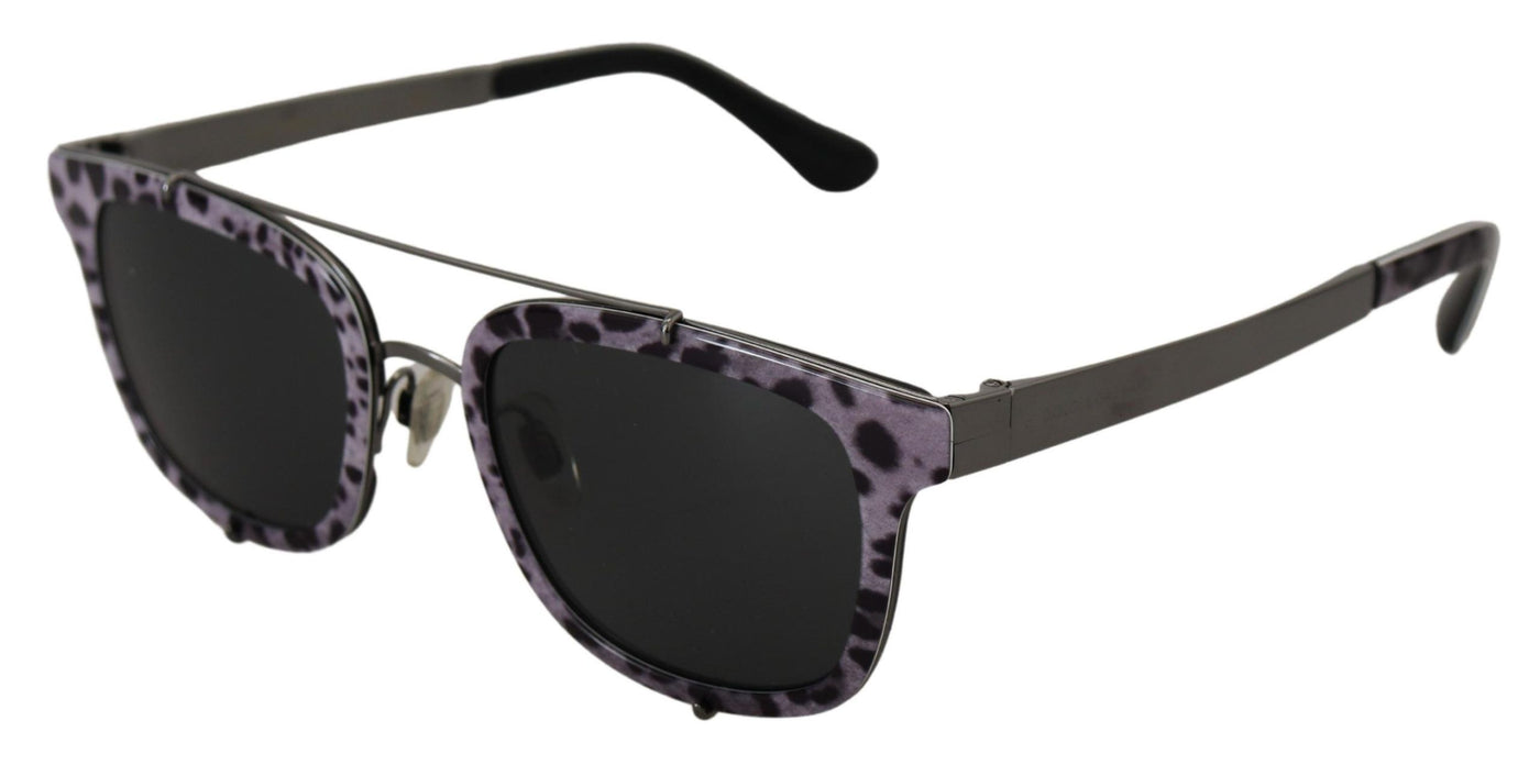 Purple Leopard Metal Frame Women Shades DG2175 Sunglasses